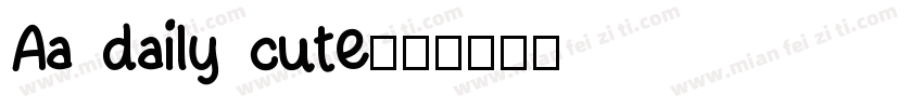 Aa daily cute字体转换